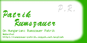 patrik rumszauer business card